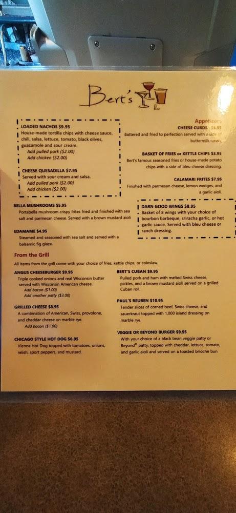 Bert's Bar & Grill Menu image 4